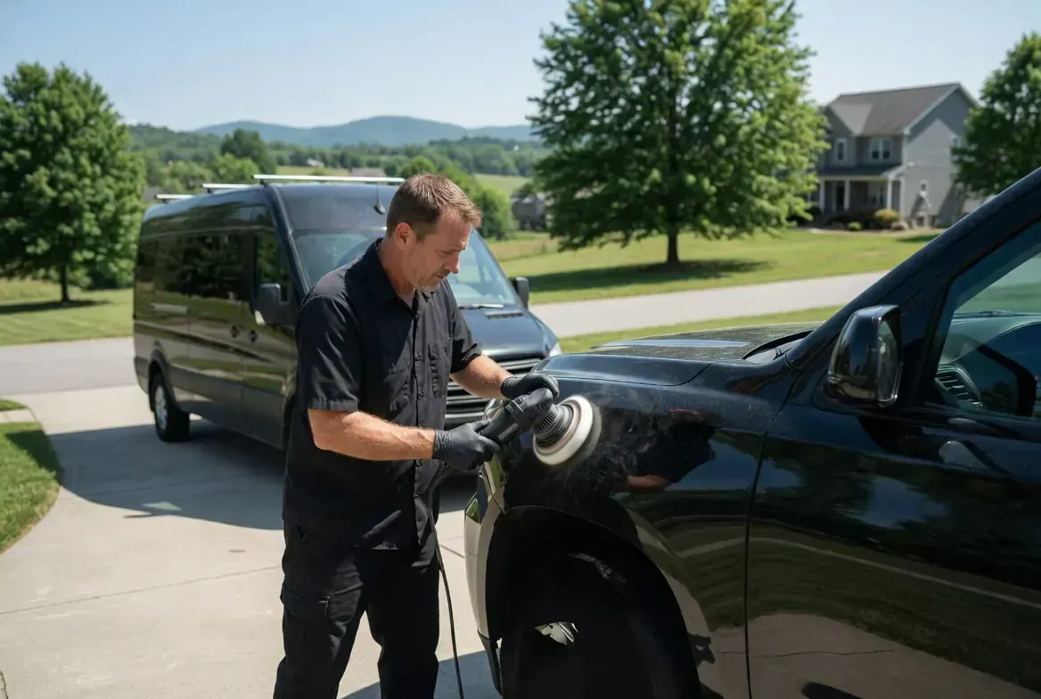 Mobile car detailing service at a home in East Brainerd, TN